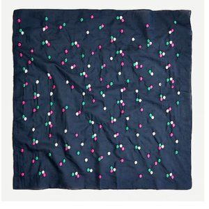 J Crew Square bandana with embroidered dots